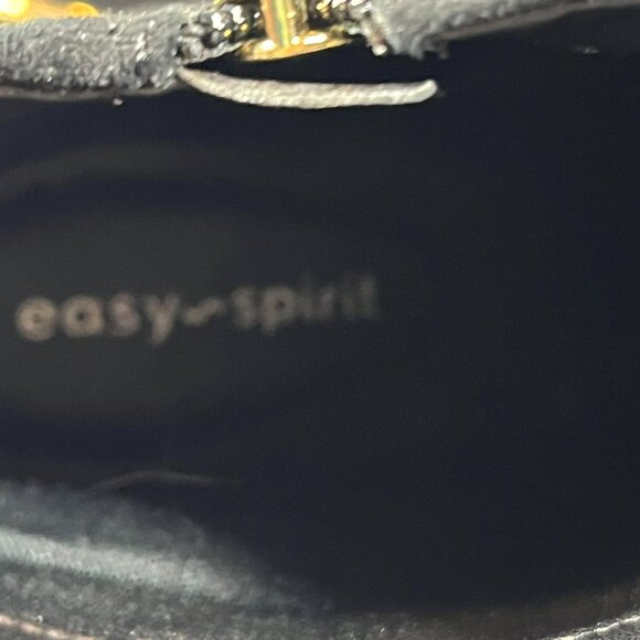 Easy Spirit Leather Suede Black Boots Gold Accent Size US 8.5 - Picture 4 of 11